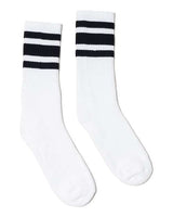 USA-Made Striped Crew Socks