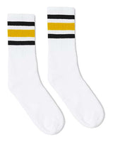 USA-Made Striped Crew Socks