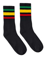 USA-Made Striped Crew Socks