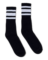 USA-Made Striped Crew Socks