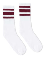 USA-Made Striped Crew Socks