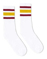 USA-Made Striped Crew Socks