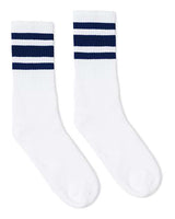 USA-Made Striped Crew Socks