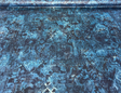 Totally Floored Velvet Fabric - Blue Midnight Printed, 54" Width (By The Yard)