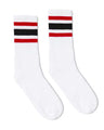 USA-Made Striped Crew Socks