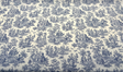 Waverly Charmed Life 100 Percent Cotton Toile Fabric - Indigo Blue And White Toile Print, 54" Width (1 Yard)