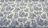 Waverly Charmed Life 100 Percent Cotton Toile Fabric - Indigo Blue And White Toile Print, 54" Width (1 Yard)