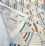 Waverly Flagship Tropic Embroidered Fabric - Off White Contemporary Geometric, 55" Width (By The Yard)