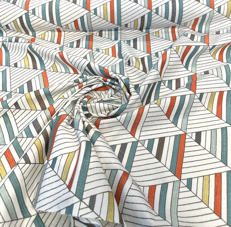 Waverly Flagship Tropic Embroidered Fabric - Off White Contemporary Geometric, 55" Width (By The Yard)