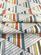Waverly Flagship Tropic Embroidered Fabric - Off White Contemporary Geometric, 55" Width (By The Yard)