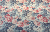 Beatrice Old Glory Linen Blend Fabric - Blue, Printed, 54" Width (1 Yard)