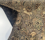 Swavelle Chenille Fabric - Brown Black Floral, 56" Width (By The Yard)