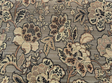 Swavelle Chenille Fabric - Brown Black Floral, 56" Width (By The Yard)