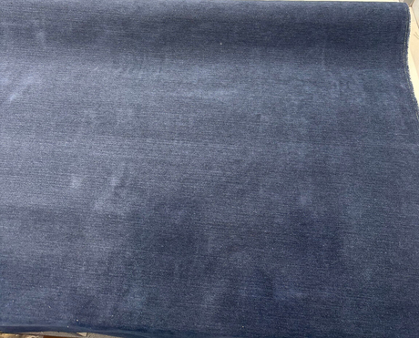 Sunbrella Decor Blue Midnight Chenille Acrylic Fabric - Blue Solid, 54" Width (1 Yard)