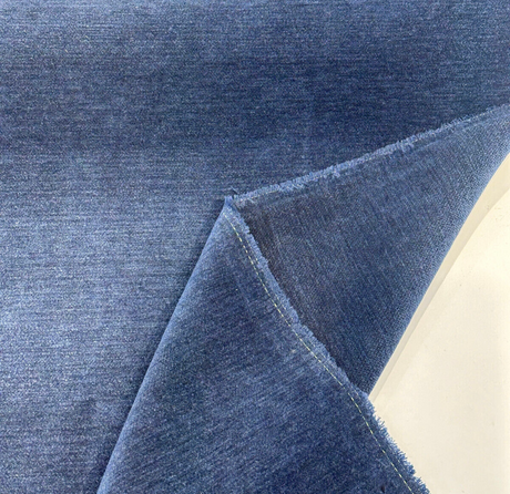 Sunbrella Decor Blue Midnight Chenille Acrylic Fabric - Blue Solid, 54" Width (1 Yard)