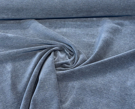 Sunbrella Decor Blue Midnight Chenille Acrylic Fabric - Blue Solid, 54" Width (1 Yard)
