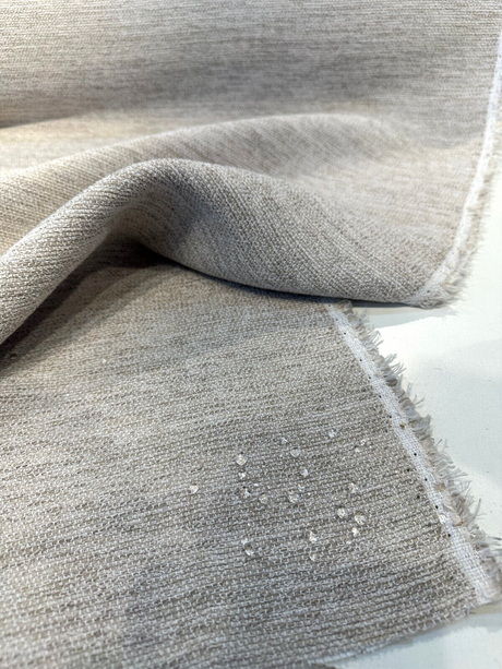 Sunbrella Boucle Twirl Acrylic Fabric - Sand Beige, Textured Finish, 54" Width (1 Yard)