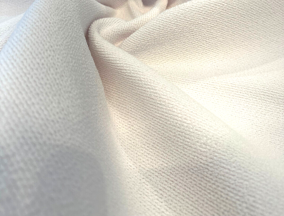 Sunbrella Boucle Twirl White Acrylic Fabric - White Textured Boucle, 54" Width (1 Yard)