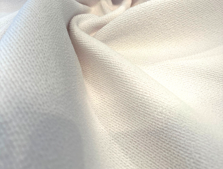 Sunbrella Boucle Twirl White Acrylic Fabric - White Textured Boucle, 54" Width (1 Yard)
