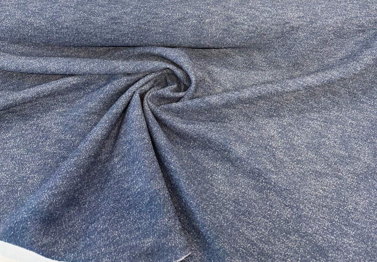 Sunbrella Boucle Improve Blue Indigo Acrylic Fabric - Blue Indigo, Textured, 54" Width (1 Yard)