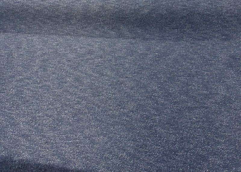 Sunbrella Boucle Improve Blue Indigo Acrylic Fabric - Blue Indigo, Textured, 54" Width (1 Yard)