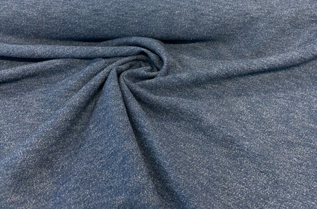 Sunbrella Boucle Improve Blue Indigo Acrylic Fabric - Blue Indigo, Textured, 54" Width (1 Yard)