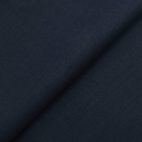 Navy Blue Wool Gabardine Fabric - Solid Navy Blue, 60" Width