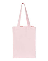 Q-Tees 12L Gusseted Heavy Cotton Canvas Shopping Bag