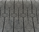 Sunbrella Inverse Classic Black White Upholstery Outdoor Fabric - Black White Geometric Pattern, By The Yard (1 Yard)