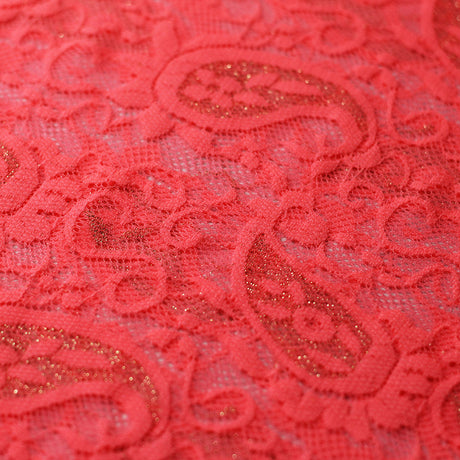 Passion Paisley Nylon Spandex Fabric - Assorted Colors, Paisley Lace, 58/60" Width (1 Yard)