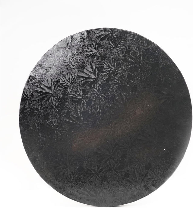 8" Round Black Foil Cake Board Drum