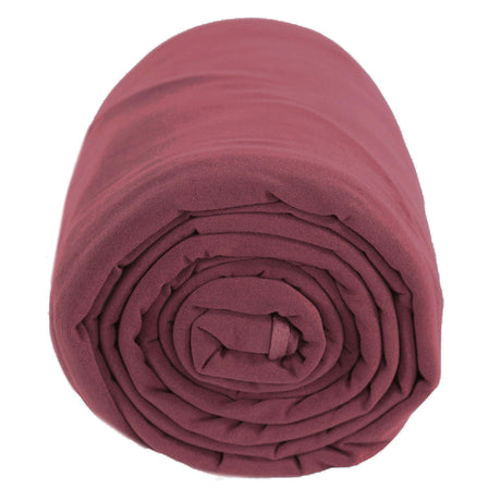 Polyester Spandex Knit Fabric Marsala DTY Double Brushed