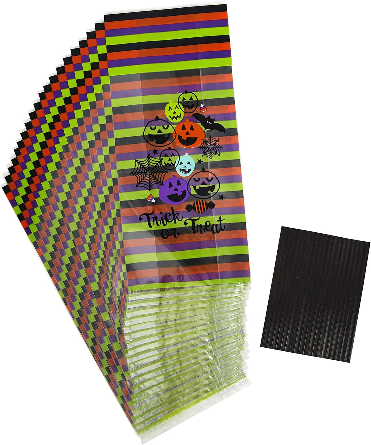 Trick Or Treat Halloween Treat Bags gifts with strips