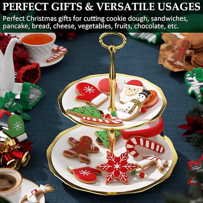 8-Piece Holiday Cookie Cutter Set – Christmas Shapes for Cookies, Fondant & Biscuits