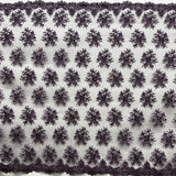 Beaded 3D Floral Lace Fabric