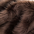 Brown Faux Fake Fur Solid Shaggy Long Pile Fabric,