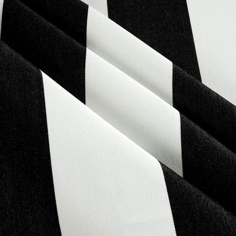 Sunbrella Cabana Classic Acrylic Fabric - Black Stripe, 54" Width (1 Yard)