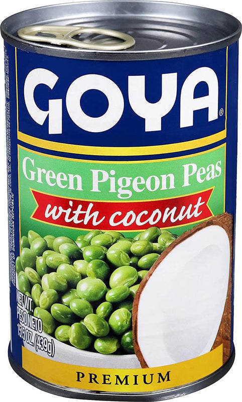 Goya Green Pigeon Peas With Coconut 15 Oz