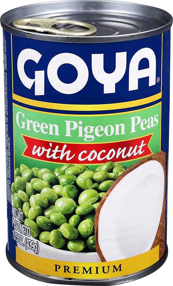 Goya Green Pigeon Peas With Coconut 15 Oz