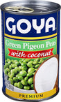 Goya Green Pigeon Peas With Coconut 15 Oz
