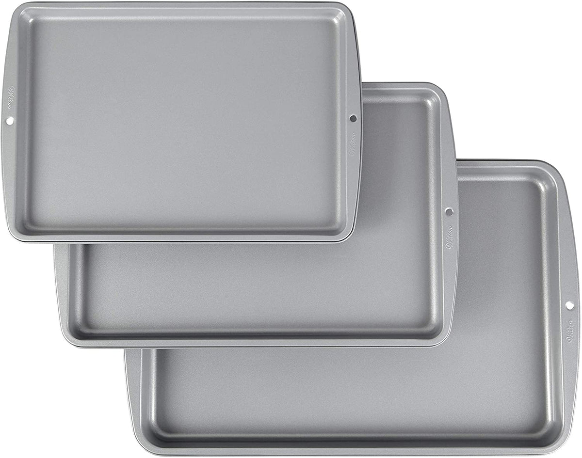 Wilton Recipe Right Non-Stick Cookie Sheet Set, 3-Piece