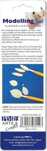 Karolyn's Favorite Fondant Tools, PME Flower/Leaf Modeling Tool #10, Dresden & Veining