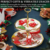 Christmas Cookie cutters Set 8 Pieces, Holiday Cookie Cutters with Comfort Grip, Stainless Steel Baking Cutters Christmas Shapes for Xmas, Gingerbread Man, Snowflakes, Christmas Tree, Santa, etc