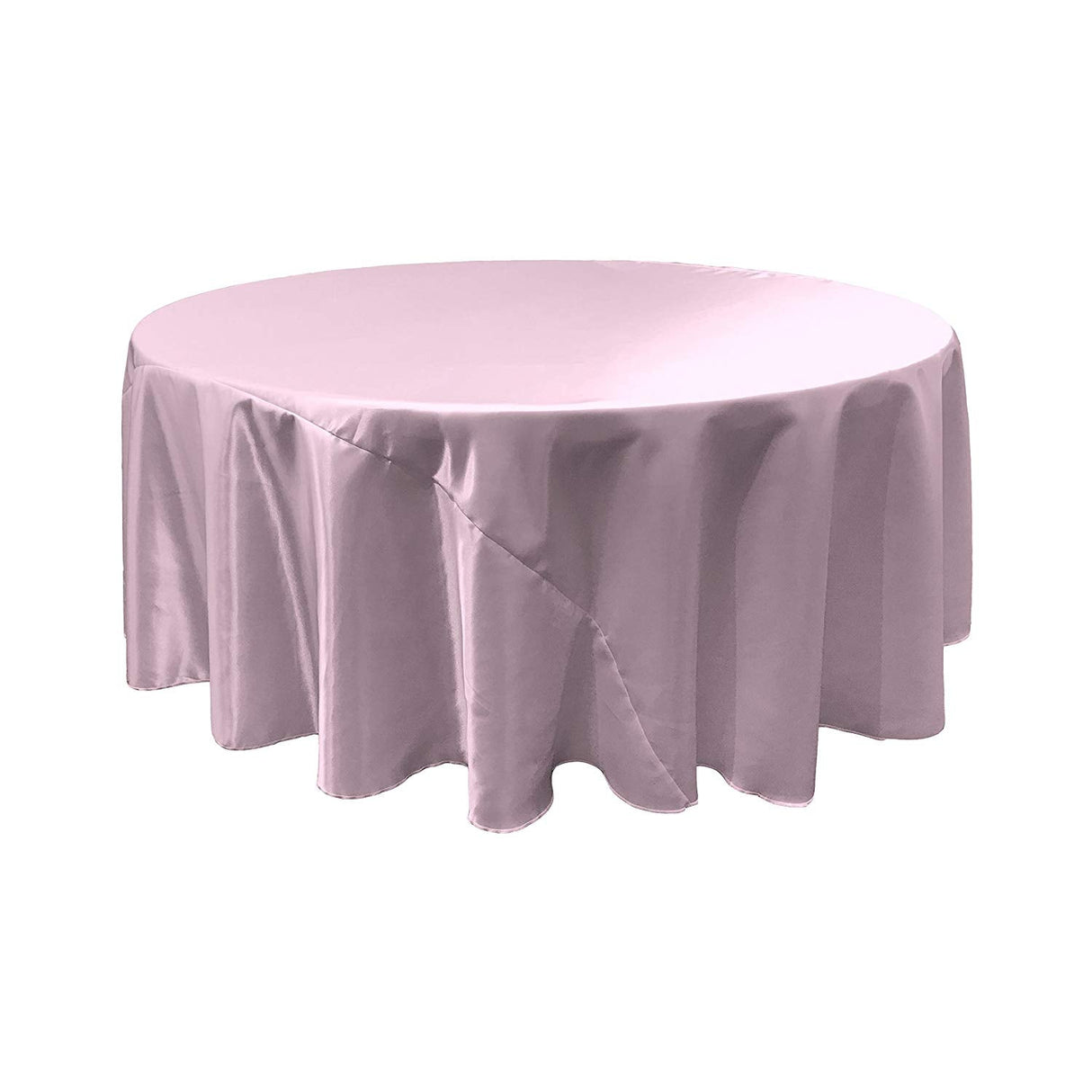 Lilac Bridal Satin Round Tablecloth 120″