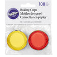Wilton Primary Colors Mini Baking Cups, 100-Count
