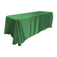 Kelly Green Bridal Satin Rectangular Tablecloth 90 x 156″