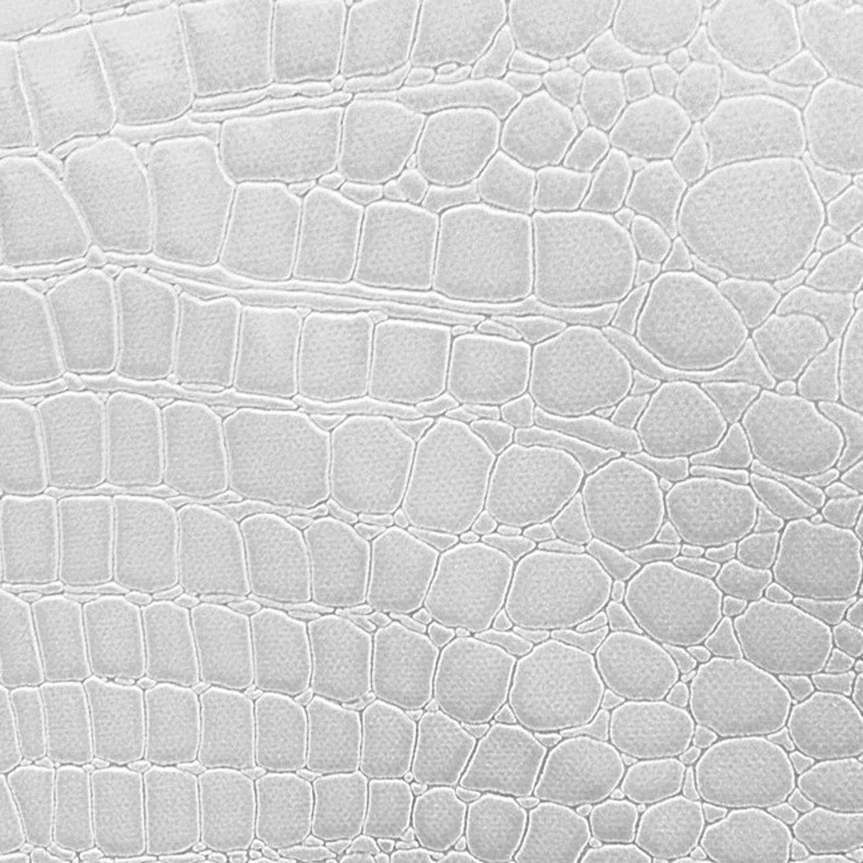 White Vinyl Crocodile, 55″ Inches Wide,