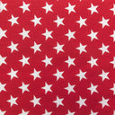 Patriotic Star Print Poly Cotton Fabric - Navy, Red, Blue Star Print, 59" Width (1 Yard)