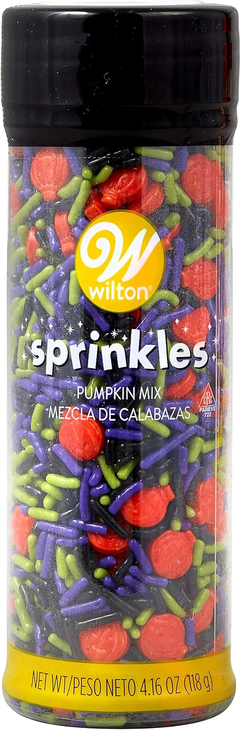Wilton Sprinkles Mix Pumpkin Mix and Jimmies Halloween 4.16oz