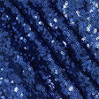 Navy Blue Mini Glitz Sequin Mesh Fabric,
